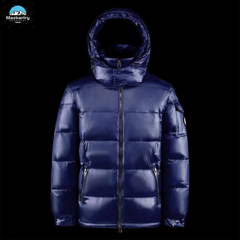 2024 Winter New Men's Puffer Jacket Fashion Thick Men Women Duck Down Jacket Outdoor Warm Casual Coats Solid Hooded Overcoats
